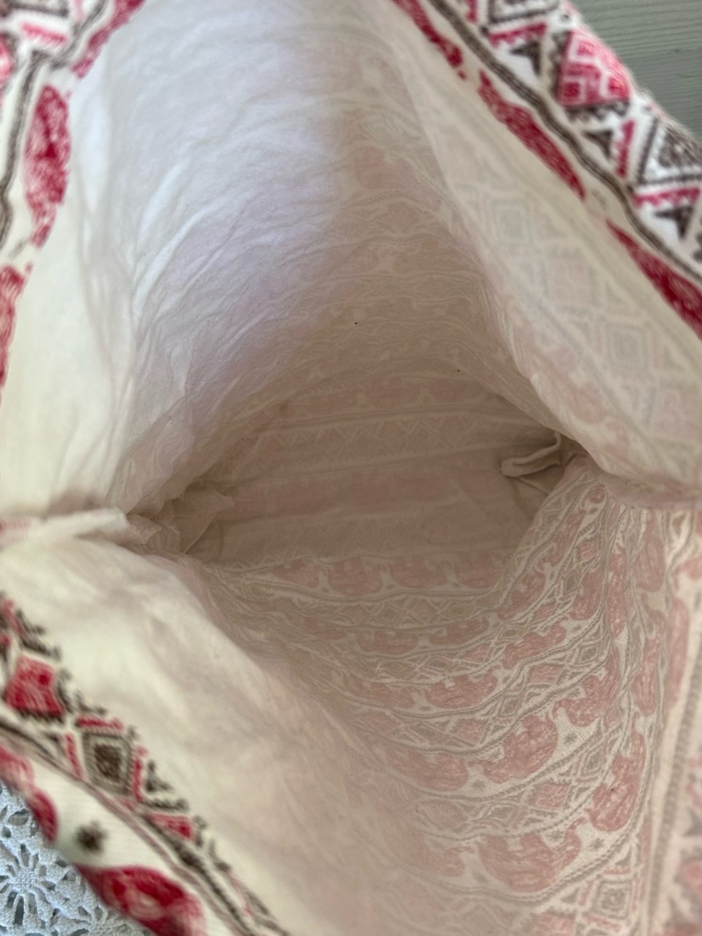 Red & White Elephant Print Drawstring Backpack - Picture 8 of 8